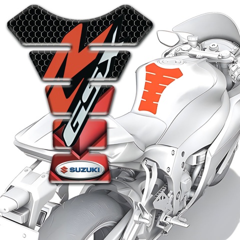 Suzuki Tank Pad Protector Red Black Base GSX Model 