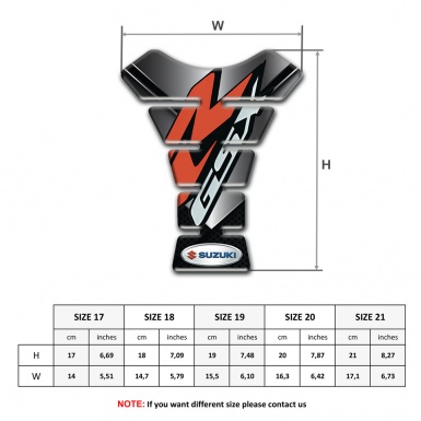 Suzuki Tank Protector Metallic Design Base GSX Model 
