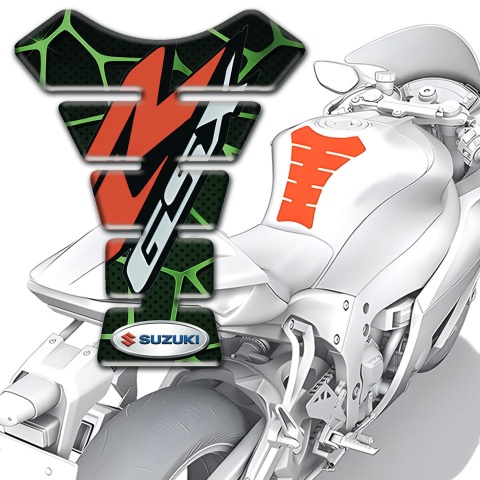 Suzuki Tank Guard Pads Green patterns Design GSX Model