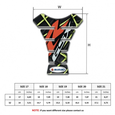 Suzuki Tank Guard Pads Green Patterns Decoration GSX style 