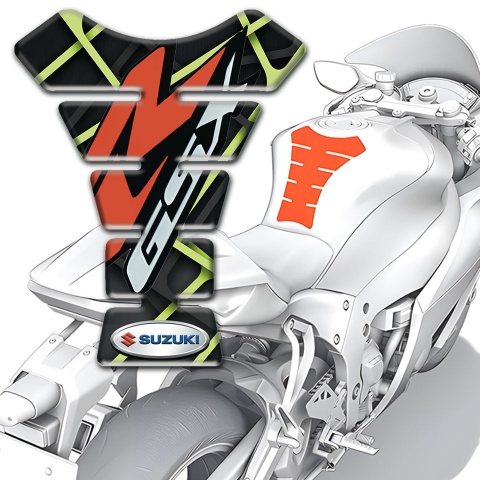 Suzuki Tank Guard Pads Green Patterns Decoration GSX style 