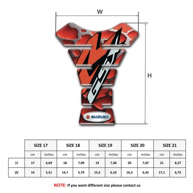 Suzuki Tank Fuse Red Clouds Design GSX Edition 