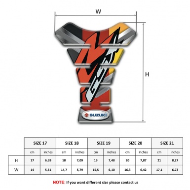 Suzuki Tank Protector Multicolored Base GSX Style 