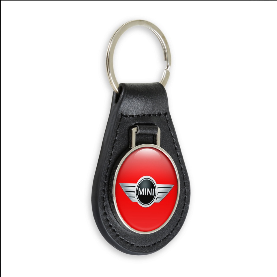 Mini Cooper Key Fob Leather Red Metallic Design | Keychains ...