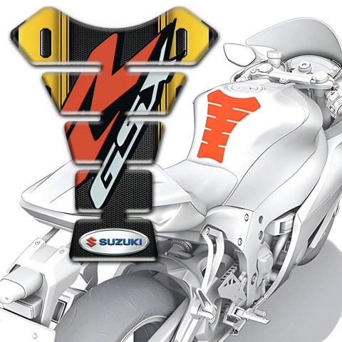 Suzuki GSX Tank Pad Protector with Yellow Black base 