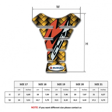Suzuki Tank Protector Yellow Mosaic Base GSX Edition