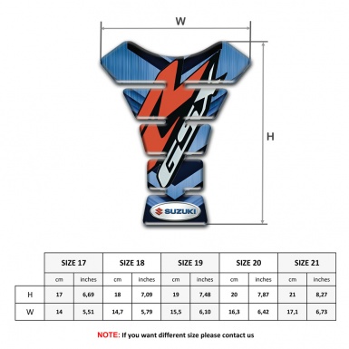 Suzuki Tank Protector Navy Blue Decoration GSX Style 