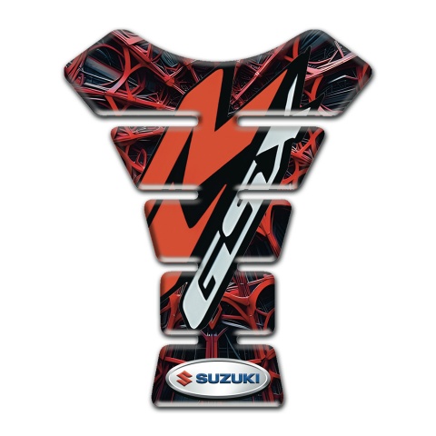 Suzuki Tank Protector 3D red Spider web Design GSX Style 