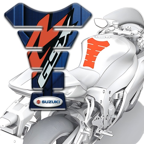 Suzuki Tank Guard Pads Blue Base GSX Style 