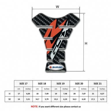 Suzuki Tank Pad Protector Dark Carbon Print 