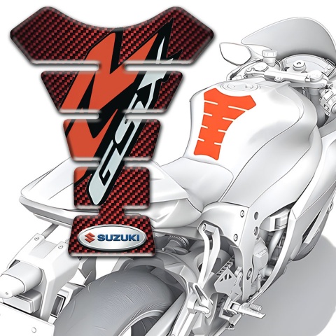 Suzuki Tank Protector Red Carbon Print 