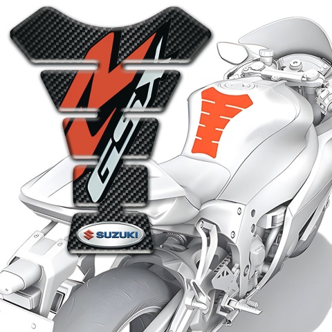 Suzuki Tank Guard Pads Black carbon Print 