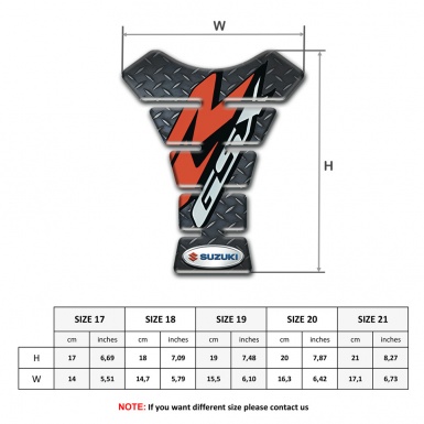 Suzuki Tank Pad Protector Rough effect Print 