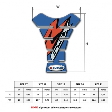 Suzuki Tank Guard Pads Blue Style GSX Edition 