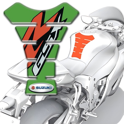 Suzuki Tank Pad Motorbike Green Style GSX Edition 