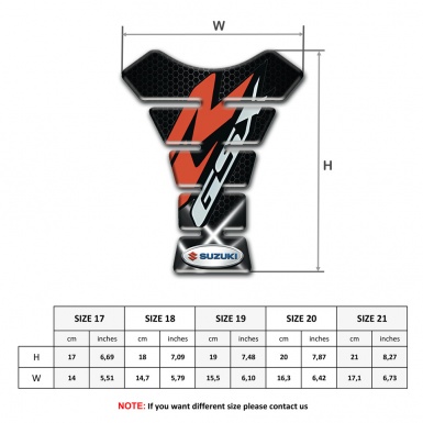 Suzuki  Tank Protector Crossed White Lights Design 