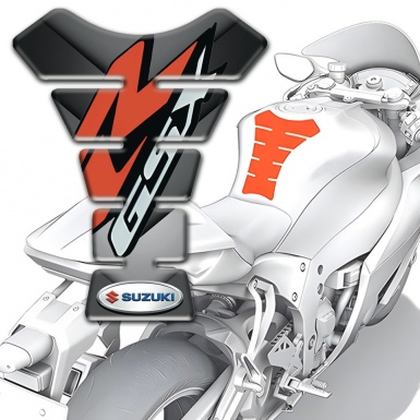 Suzuki Tank Guard Pads Gray Nuances V Shape Details Design 