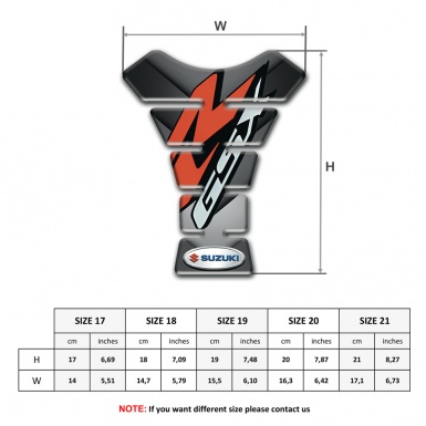 Suzuki Tank Guard Pads Gray Nuances V Shape Details Design 