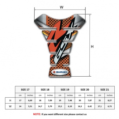 Suzuki Tank Protector GSX Model with Copper Gray Decoration 