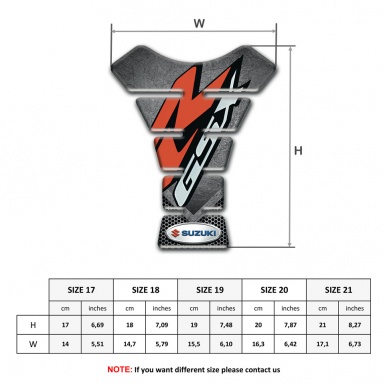 Suzuki Tank Pad Protector Scratched Plate Design GSX Version 