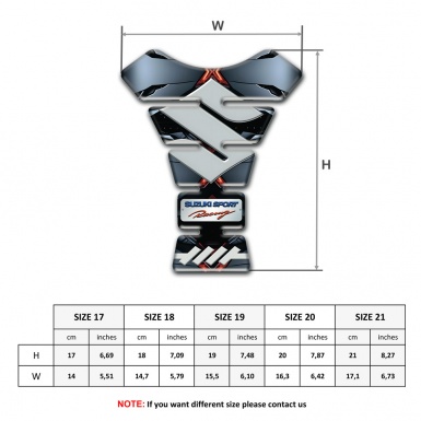 Suzuki Tank Protector Torn Base Effect Sport Racing Style