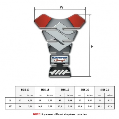 Suzuki Tank Fuse Gray Red Decoration Sport Racing Style 