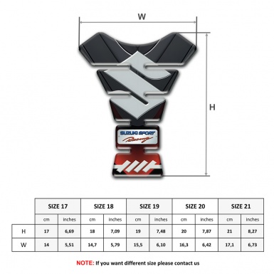 Suzuki Tank Pad Motorbike Stylish Design with Big Gray Logo 