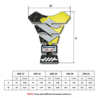 Suzuki Tank Fuse High-Quality Silicone Sticker With Gray Big Logo 