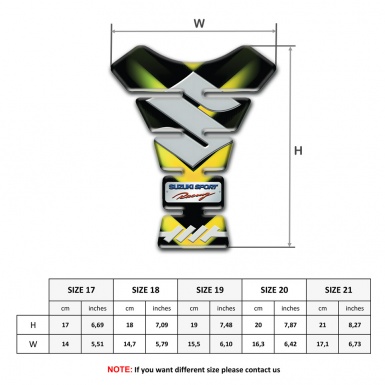 Suzuki Tank Protector Green Yellow Lights Decoration Gray Logo 