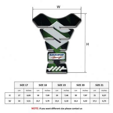 Suzuki Tank Pad Protector Black Green edition 