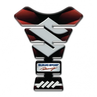 Suzuki Tank Fuse Red Black Waves Effect 