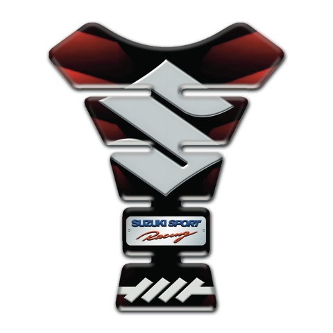 Suzuki Tank Fuse Red Black Waves Effect 