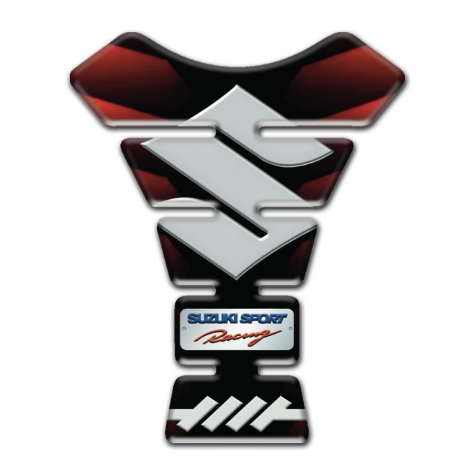 Suzuki Tank Fuse Red Black Waves Effect 