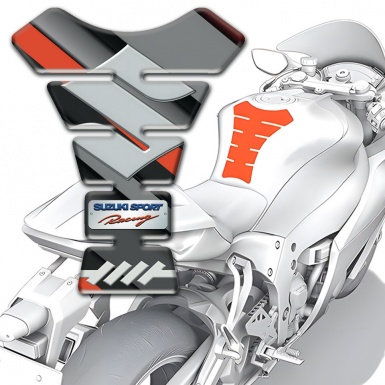 Suzuki Tank Protector Diagonal Colorful decoration Design 