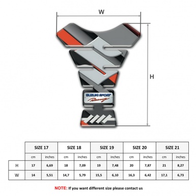 Suzuki Tank Protector Diagonal Colorful decoration Design 