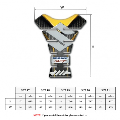 Suzuki Tank Protector Stylish Vision with Big Gray Logo Design 