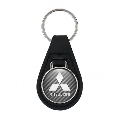 Mitsubishi Key Fob Leather Light Carbon White Classic Edition