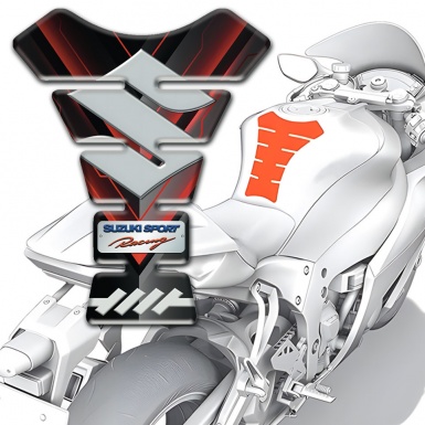 Suzuki Tank Pad Protector Unique Base Gray Logo 