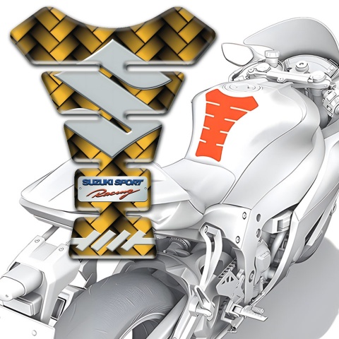 Suzuki Tank Guard Pads Yellow Mosaic Edition 