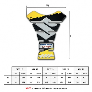 Suzuki Tank Pad Protector Black Yellow Painting Editiion 