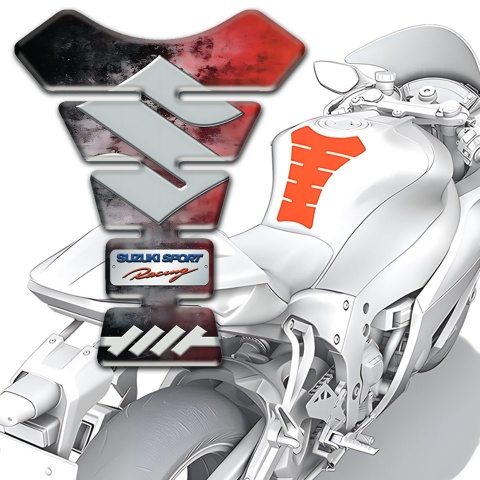 Suzuki Tank Pad Motorbike Mixed Colors Edition 