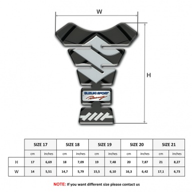 Suzuki Tank Protector Gray Base with Black Pastterns Edition