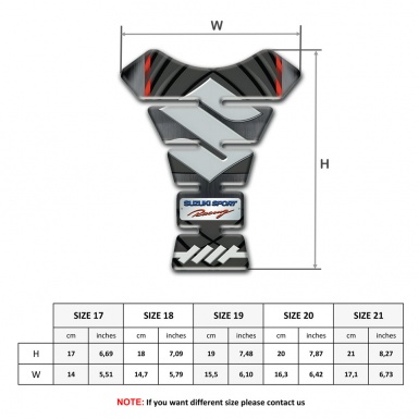Suzuki Tank Guard Pads Silicone Sticker Sport Racing Style 