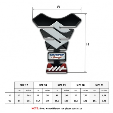 Suzuki Tank Protector Gray Logo Design Sport Racing Edition