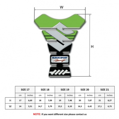 Suzuki Tank Fuse Green Black Halves Design Gray Logo 