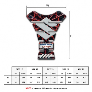 Suzuki Tank Protector 3D Red Spider web Edition 
