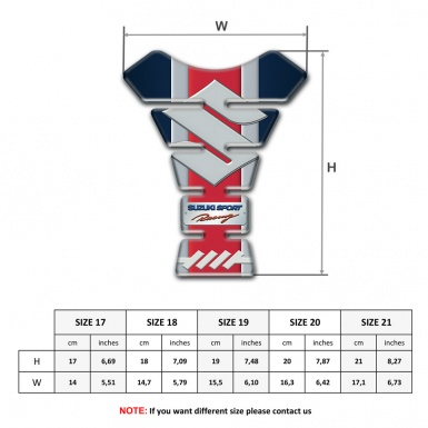 Suzuki Tank Pad Motorbike Vertical Colors Decoration Model 