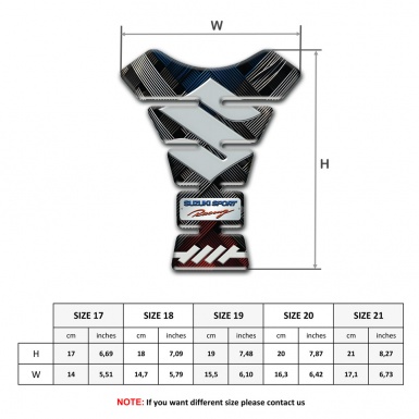 Suzuki Tank Fuse Model with Crossed Belts Design and Gray Logo 