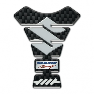 Suzuki Tank Guard Pads Model with Black Fibers Dseign
