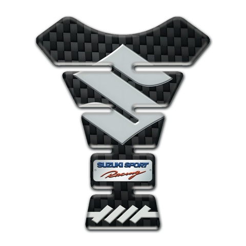Suzuki Tank Guard Pads Model with Black Fibers Dseign